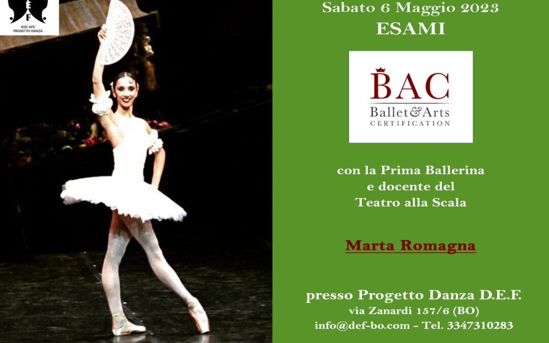 Esami BAC – Ballet&Arts Certification 2023